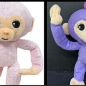 Plush Monkey Toy Set - Pink and Purple
